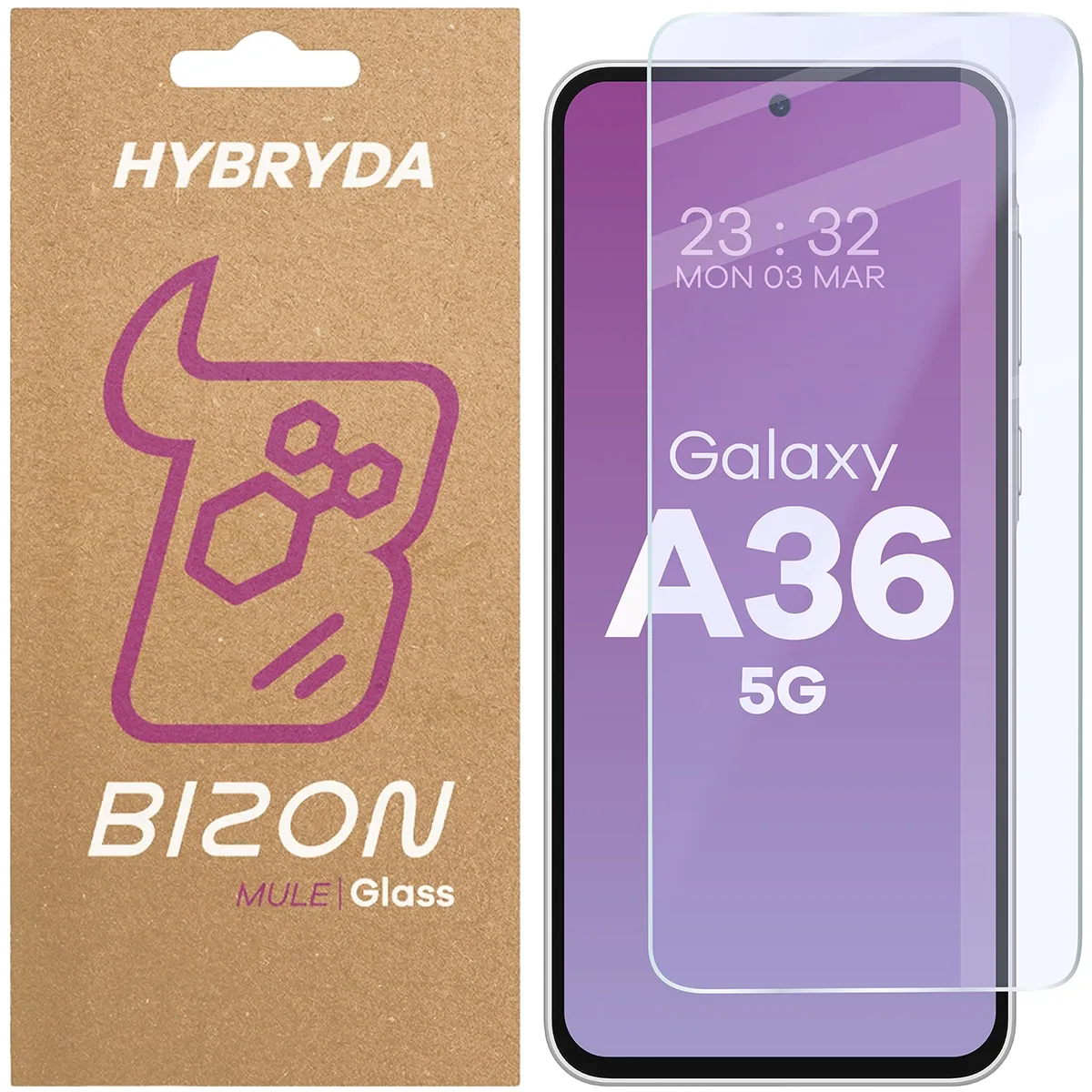 Szkło hybrydowe na ekran Bizon Hybrid Mule do Galaxy A36 5G